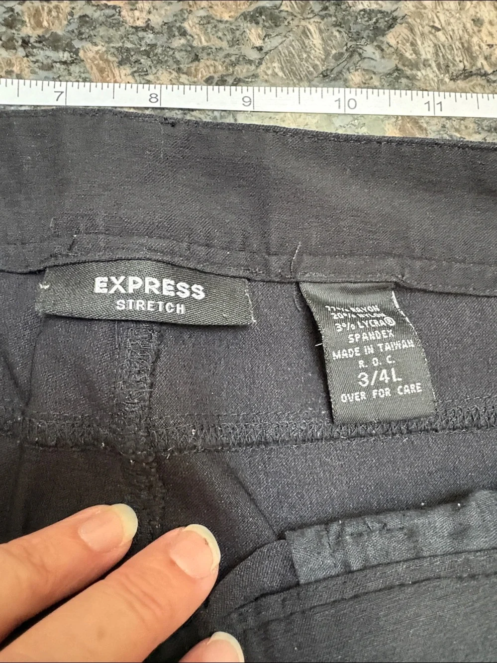 Stretch Black Woman’s Dress Pants Sz 3/4 Long